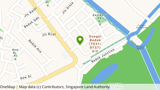 Map showing the location of Eastwood Ville