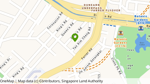 Map showing the location of Dukes Residence