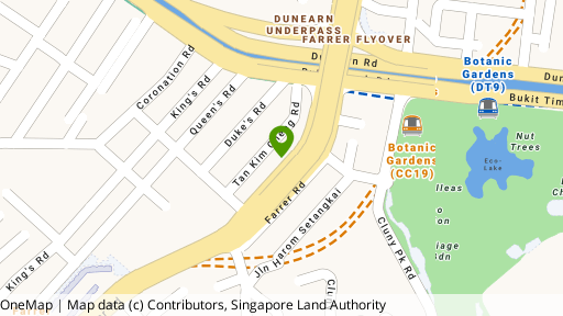 Map showing the location of Lutheran Towers