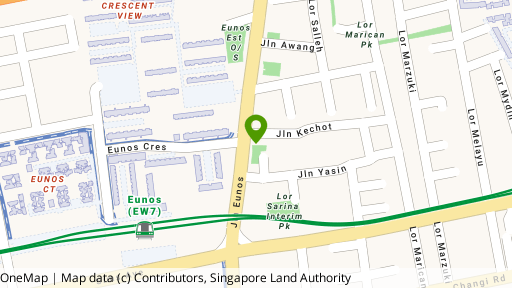 Map showing the location of 48A Jalan Eunos