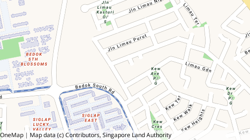 Map showing the location of Tanah Merah Mansions