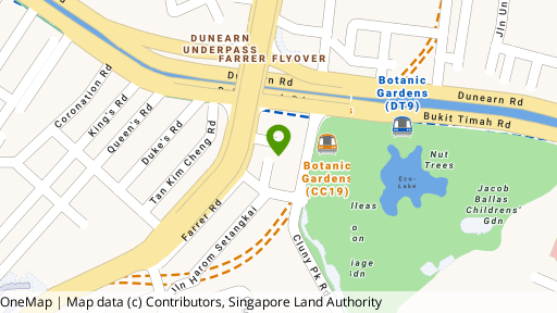 Map showing the location of Cluny Park Residence