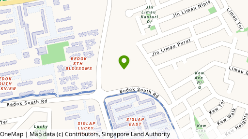 Map showing the location of Bedok Court