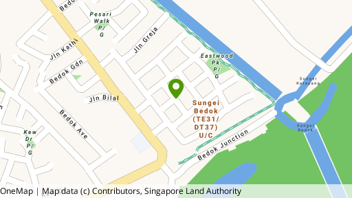 Map showing the location of Homes at Eastwood Place