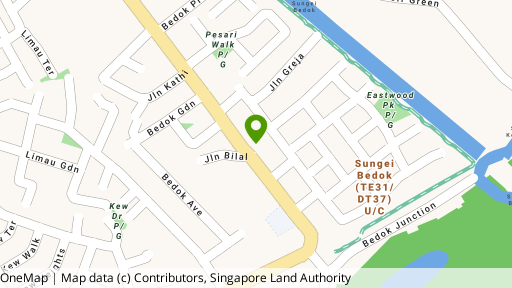 Map showing the location of Eastwood Green