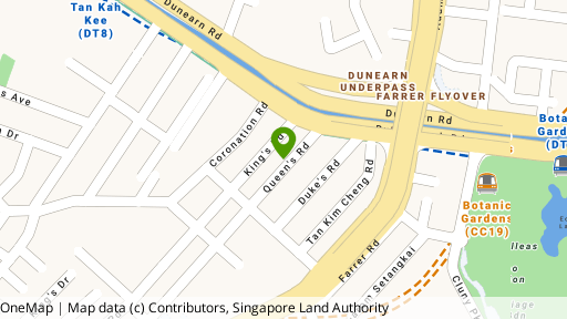Map showing the location of King's 8