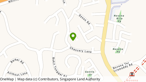 Map showing the location of 11H Chancery Hill Walk