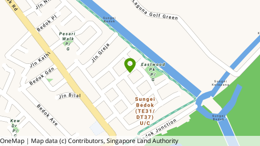 Map showing the location of Eastwood Park