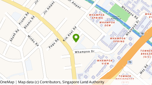 Map showing the location of 21/A/B Kim Keat Close