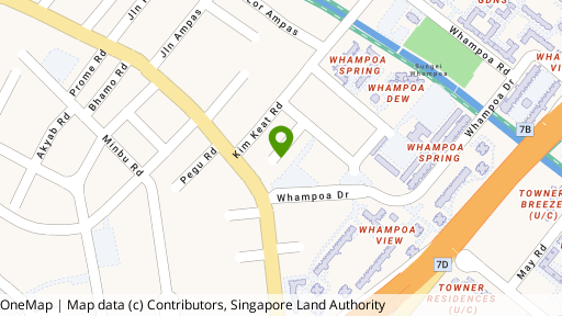 Map showing the location of 19/A/B Kim Keat Close