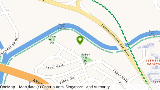 Map showing the location of Faber Crest