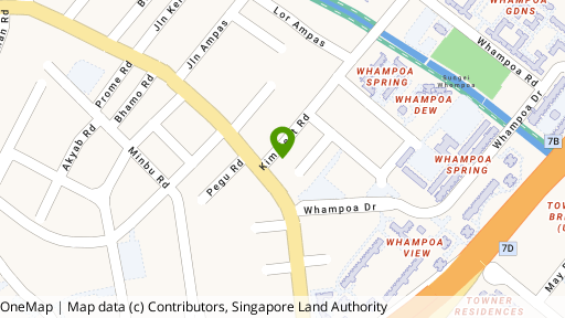Map showing the location of Kim Keat Gardens