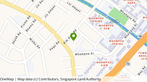Map showing the location of 16 Kim Keat Close