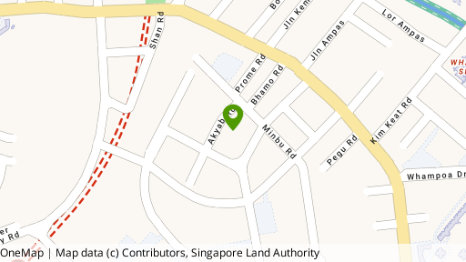 Map showing the location of Mandalay Towers