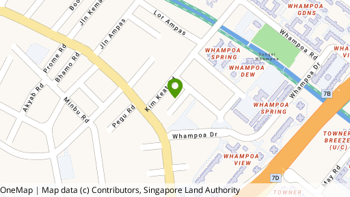 Map showing the location of 8/A/B Kim Keat Close