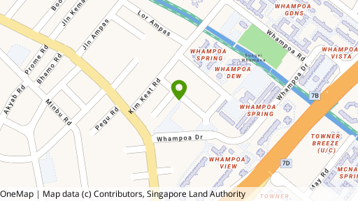 Map showing the location of 16/A/B Kim Keat Lane