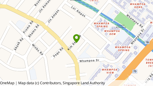 Map showing the location of 10 Kim Keat Road