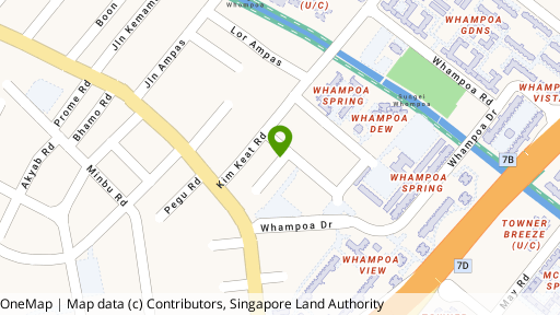 Map showing the location of 8/A/B Kim Keat Lane