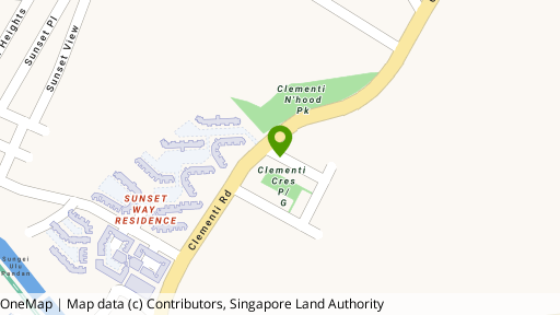 Map showing the location of Clementi Green