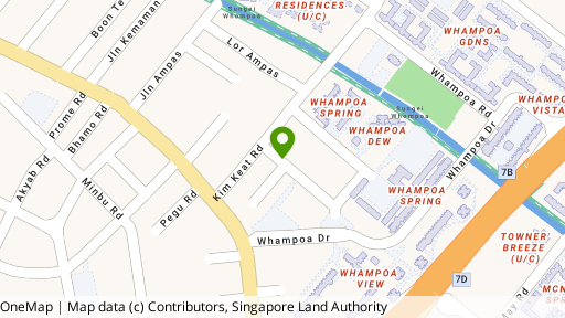Map showing the location of 7A Kim Keat Lane