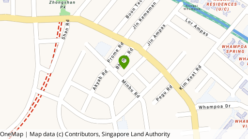 Map showing the location of Mandale Heights