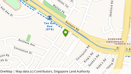 Map showing the location of Duke's Gardens