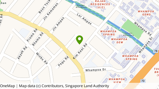 Map showing the location of Victory Heights