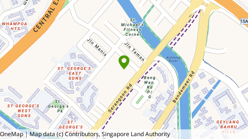 Map showing the location of One Saint Michael's