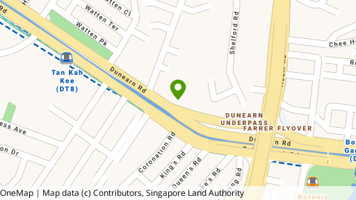 Map showing the location of Dunearn Suites