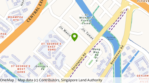 Map showing the location of St Francis Lodge