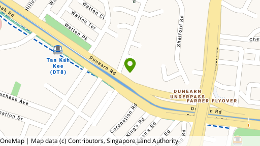 Map showing the location of Dunearn Lodge