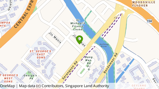 Map showing the location of St. Michael's Place