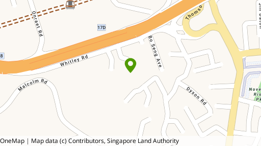 Map showing the location of The Whitley Residences