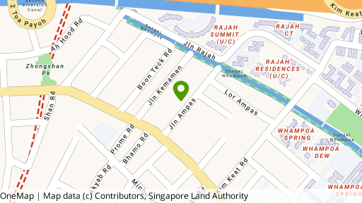 Map showing the location of Ampas Apartment