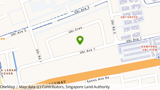 Map showing the location of Ubi Techpark
