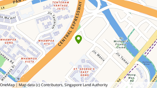 Map showing the location of Beacon Heights