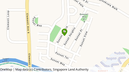 Map showing the location of Clementi Park
