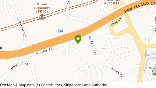 Map showing the location of Whitley Villas