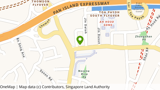 Map showing the location of 592F Balestier Road
