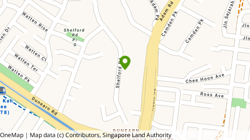 Map showing the location of Shelford Suites