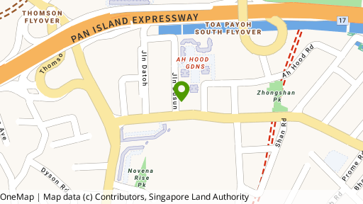 Map showing the location of Balestier Centre