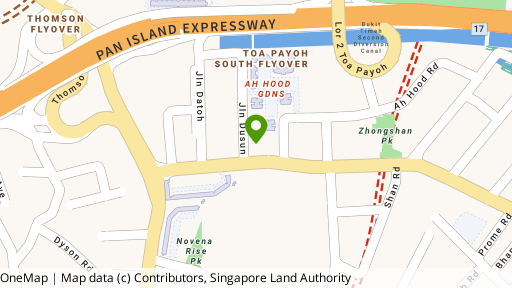 Map showing the location of 566 Balestier Road