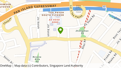Map showing the location of 6/A-G Ah Hood Road