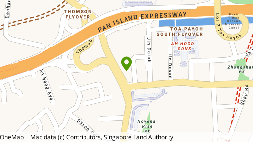Map showing the location of 368 Thomson