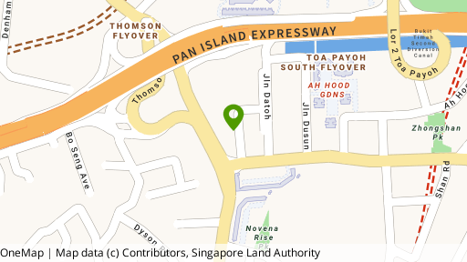Map showing the location of Balestier Court
