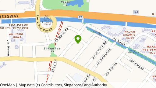 Map showing the location of Rajah Towers