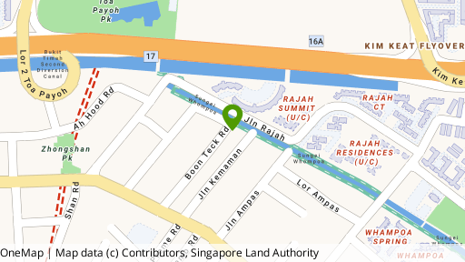 Map showing the location of Boon Teck Lodge