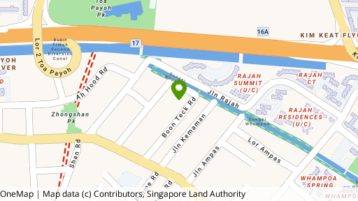Map showing the location of Boon Teck Towers