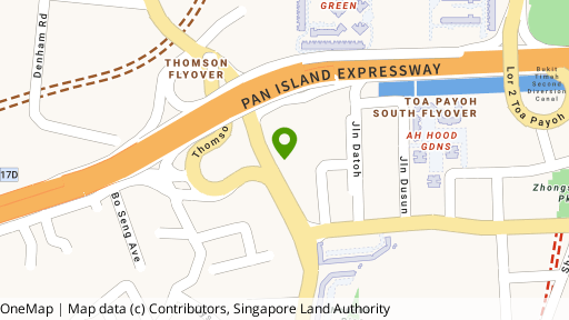 Map showing the location of Tan Tong Meng Tower