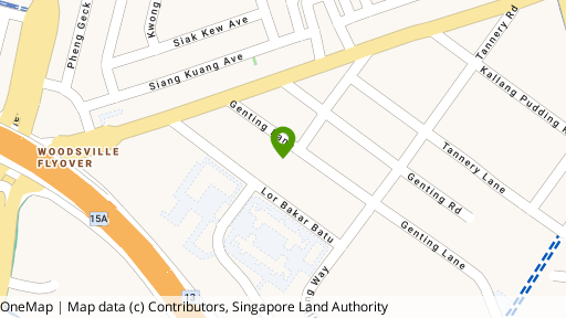 Map showing the location of 38 Genting Lane